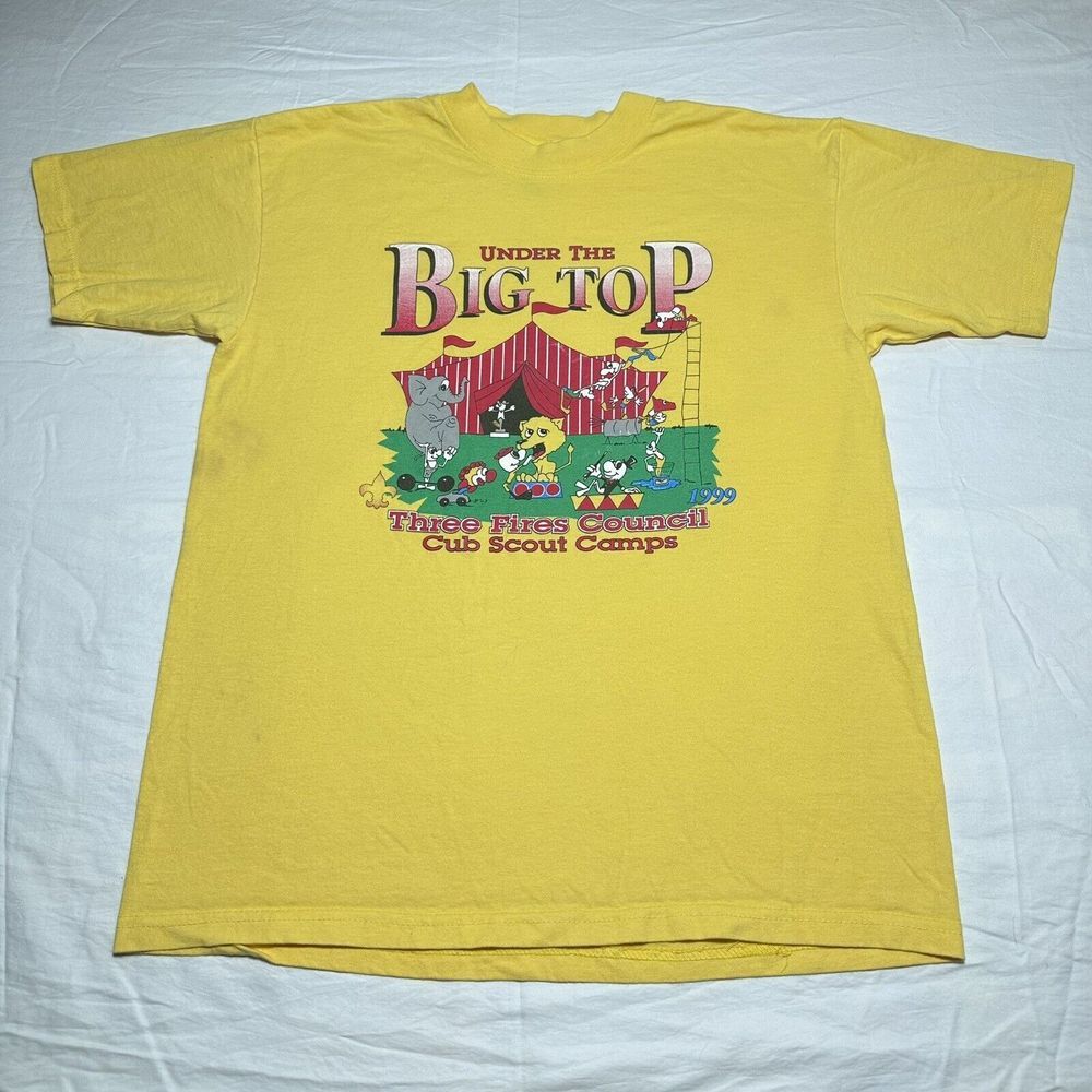 Gildan Yellow 'Under The Big Top' Kids Short Sleeve Tee